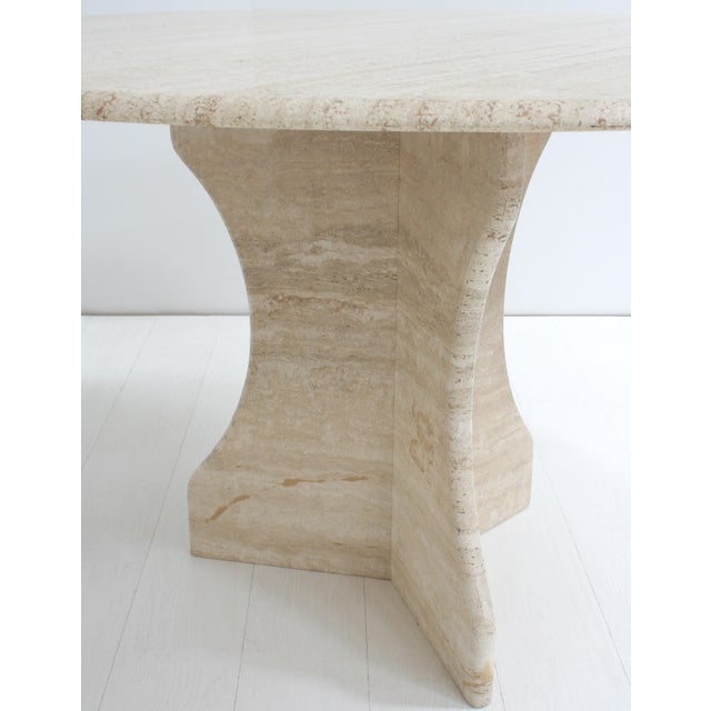 Vintage Round Travertine Dining Table, 1970s For Sale - Image 6 of 12