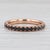 Metal 0.85ctw Black Diamond Eternity Band 18k Rose Gold Stackable Wedding Ring Sz 5.5 For Sale - Image 7 of 8