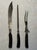 Traditional 1920s Staghorn and Sterling Silver Carving Set- 3 Pieces For Sale - Image 3 of 17