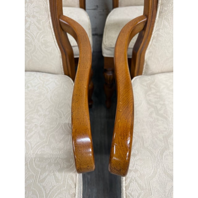 Wood Vintage Stanley Furniture French Louis Provincial Dining Chairs - Set of 6 For Sale - Image 7 of 14