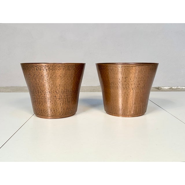 Mid-Century Copper Plant Pots, Germany, 1960s, Set of 2 For Sale - Image 14 of 14
