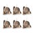 Contemporary Glittered Barn Ornament (Set of 6) For Sale - Image 3 of 3