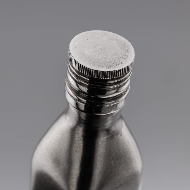 Novelty Silver Miniature Johnnie Walker Whisky Bottle For Sale - Image 6 of 13