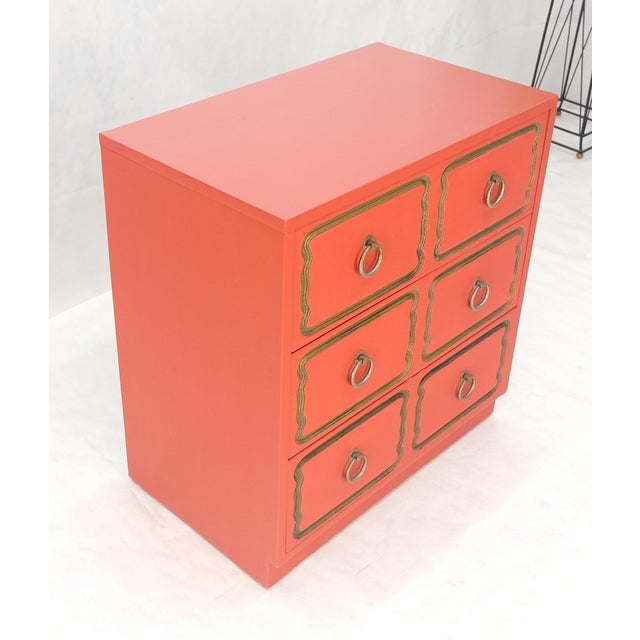 Dorothy Draper 3 Drawers Dresser Chest w/ Ring Pulls For Sale - Image 6 of 18