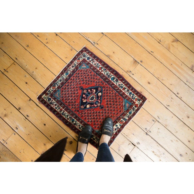 Lovely and handsome. Very fine engelas rug in diminutive mat size circa 1940. Colors are super rich, demonstrating great...