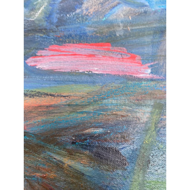 Vintage Warren Fischer abstract painting. Offered for sale is an abstract oil painting on canvas by the American artist...