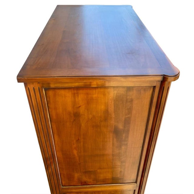 Wood Louis XVI Style Sideboard with Brass Hardware, 1940s For Sale - Image 7 of 9