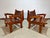 Set of 2 Hand Tooled Leather Sling Safari Lounge Chairs by Angel Pazmino, Ecuador, c. 1960's, original metal tags on front...