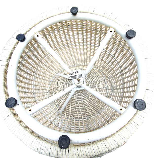 Metal Palecek Outdoor Open Weave Swivel Stool For Sale - Image 7 of 9