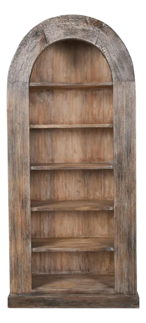 Salvaged Arch Wood Bookcase