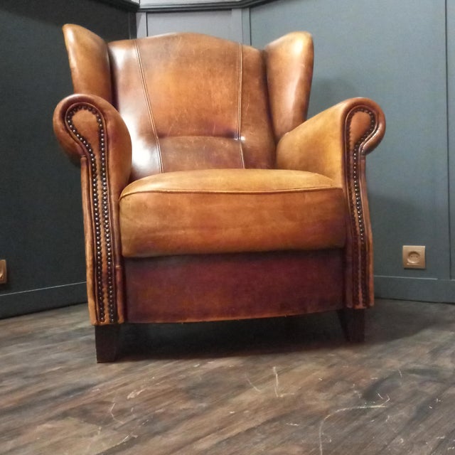 Animal Skin Vintage Sheepskin Lounge Chair, 1990s For Sale - Image 7 of 17