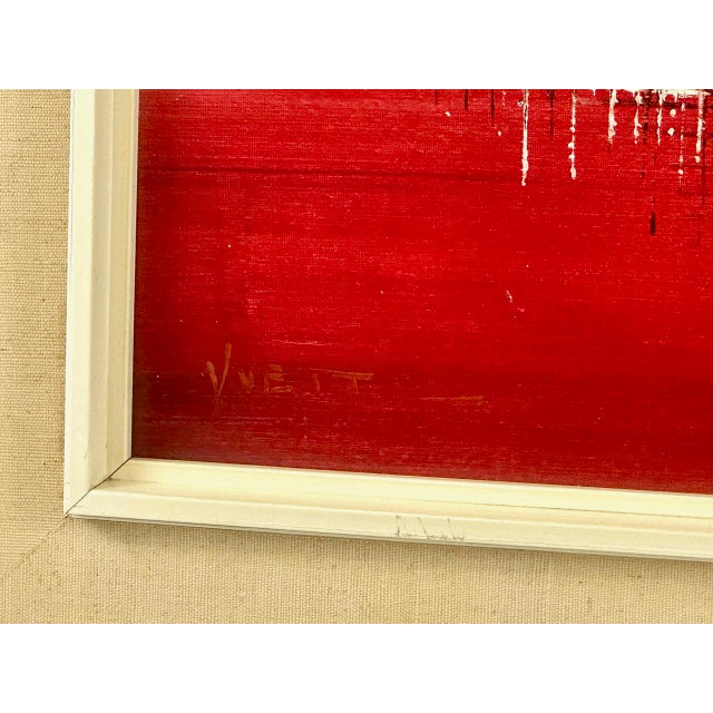 V. Vette, Skyscrapers, Oil on Canvas, 1950s, Framed For Sale - Image 4 of 13