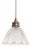 Antique Reclaimed Holophane Glass Pendant Light, 1950s For Sale