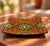 Folk Art Kepingke Art Hand-Painted Australian-Inspired Dot Art Ceramic Plate For Sale - Image 3 of 6