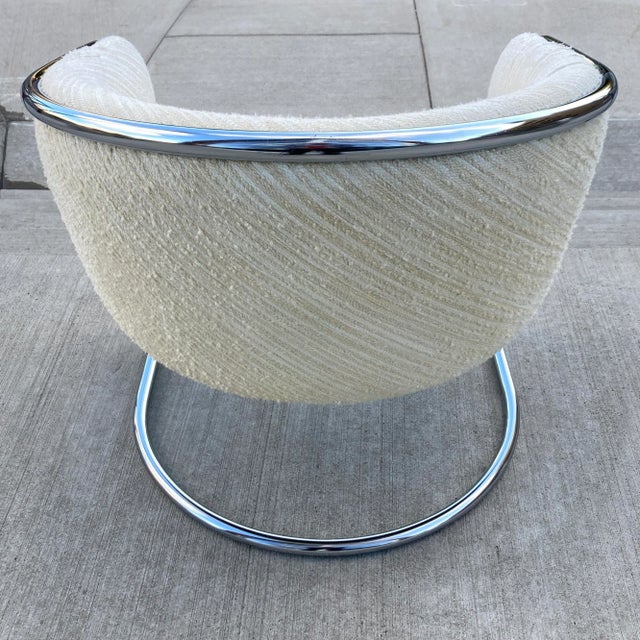 Thonet Club Tub Chrome Cantilever Lounge Chair Anton Lorenz for Thonet For Sale - Image 9 of 13