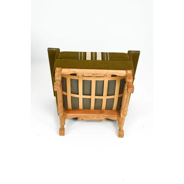 Danish Mid Century Modern High Back Lounge Chair W Straight Paddle Arms For Sale - Image 11 of 11