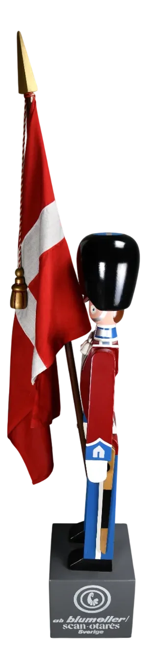Monumental Royal Danish Guardsman with Flag by Kay Bojesen, 1950s