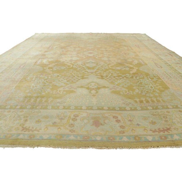 Early 20th Century Antique Indian Agra Rug - 09'09 X 12'05 For Sale - Image 5 of 10