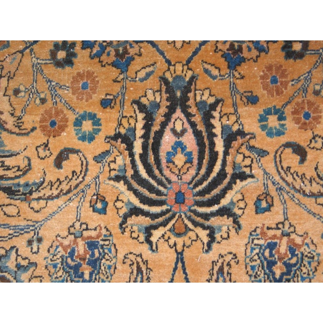 Persian 1950s Beige Medallion Shah Abbas Vintage Large Oversized Khorassan Mashad Rug For Sale - Image 3 of 8