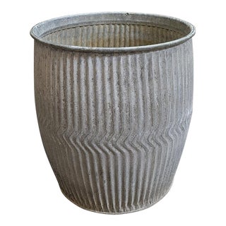 20th Century French Zinc Garden Pot Metal Planter For Sale