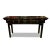 Asian black lacquer apron design console table is made out of elm wood. It has 3 drawers. It can use behind the sofa or...