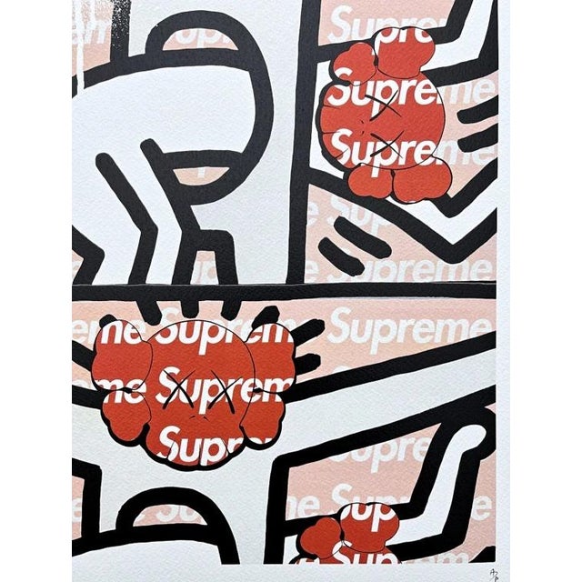 Death NYC - Haring with Supreme - limited edition with certificate Paper: Fine art 300 gsm paper. Numbered 14/100, shipped...