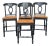 Napoleon Style Distressed Black Painted Barstools - Set of 4 For Sale