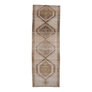 1970s Vintage Handmade Wool Cotton Beige Area Rug For Sale