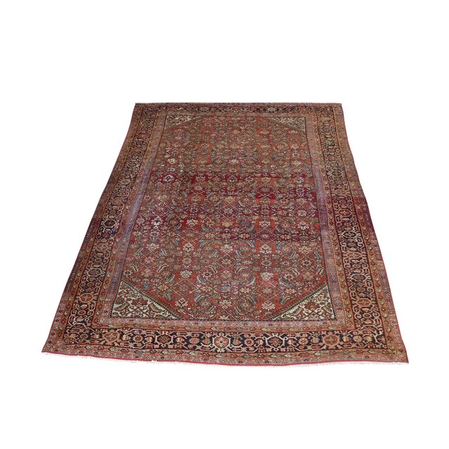 Vintage Fine Persian Mahal Rug- 11′2″ × 8′3″ For Sale