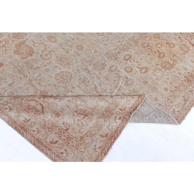 Indian Authentic 19th Century Indian Amritsar Handmade Wool Carpet For Sale - Image 3 of 9