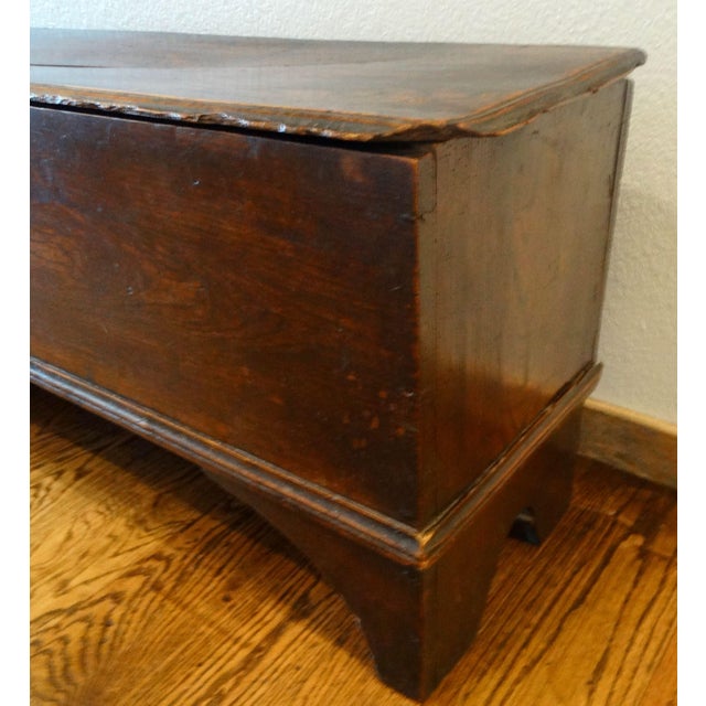 18th-Cwntury English George III Six Board Elm Coffer For Sale - Image 12 of 12