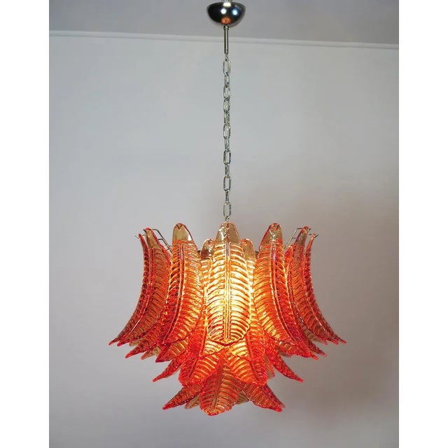 2020s Italian Murano Six-Tier Amber Felci Glass Chandelier – 36 Glasses For Sale - Image 5 of 8