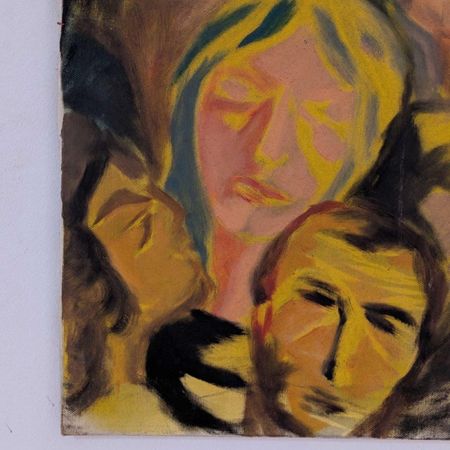 Luciano De Vita, Expressionist Portrait, 1970s, Oil on Canvas For Sale - Image 6 of 9