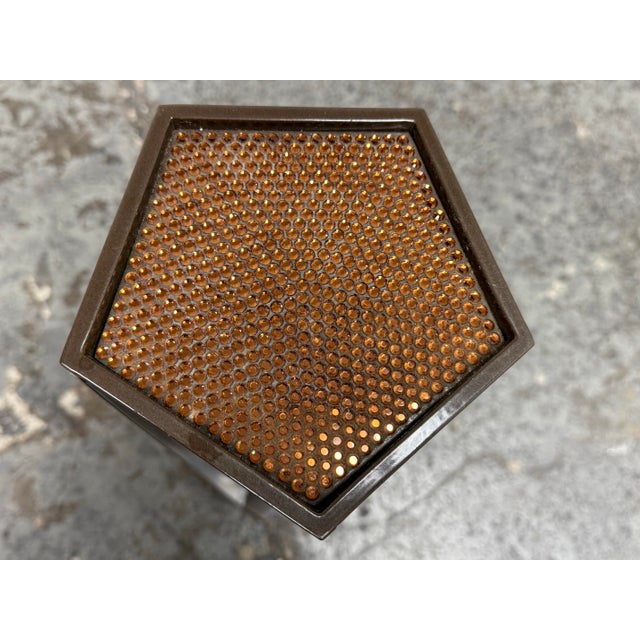 Metal Gary Hutton Designs Facet 5 Bronze + Swarovski Crystal Pedestal For Sale - Image 7 of 12