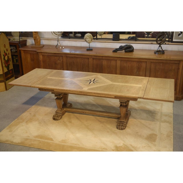 Large Sculptural Oak Table, 1950s For Sale - Image 12 of 14