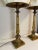 Victorian Mid 19th Century Victorian Gilded Bronze Oil Lamps With Raw Silk Oblate Globe Lamp Shades - a Pair For Sale - Image 3 of 13