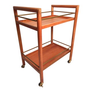 Stylish Mid-Century Bar Cart For Sale