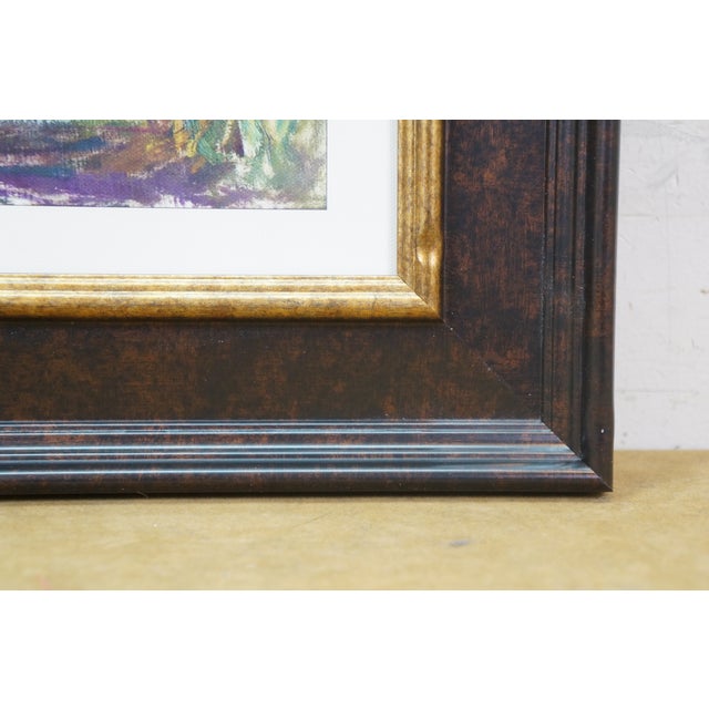 Yellow Vintage Weeping Willow Tree Framed Print After Claude Monet 25" For Sale - Image 8 of 12