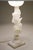 1930s Neoclassical Floral Column Carved Alabaster Marble Brass Table Lamp For Sale In Los Angeles - Image 6 of 10