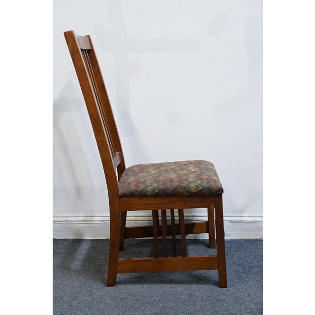 Wood Nichols & Stone Quarter Sawn Oak Mission Style Arts & Crafts Dining Side Chair 4033-0461 For Sale - Image 7 of 10