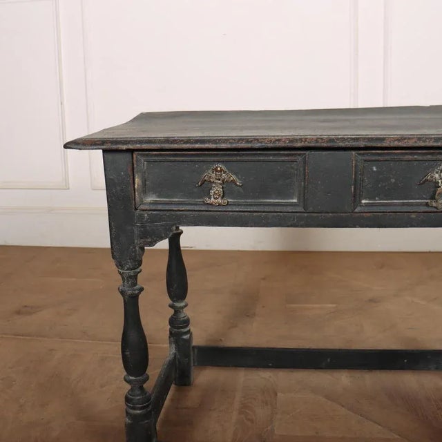 18th C English painted oak lamp table. 1760. This piece is designed in the style of the selected designer and/or...