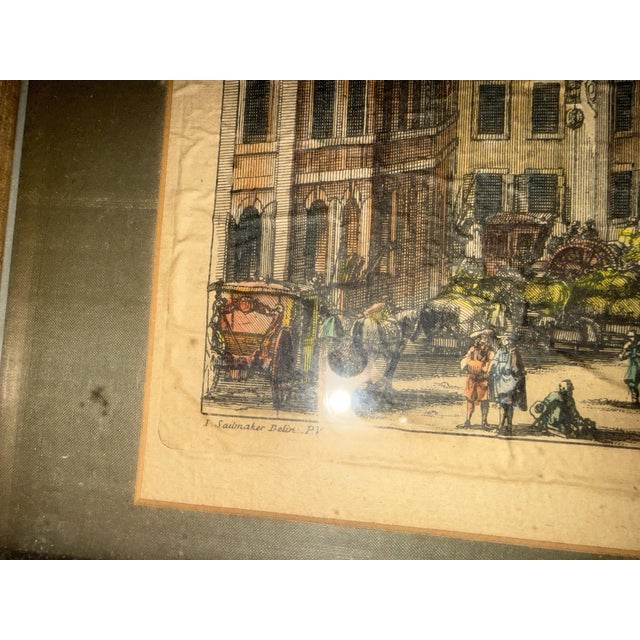 Early 18th Century Oldest Central Bank, Stockholm, Sweden, Isaak Sailmaker Delin. Engraving, 1691 - 1705 For Sale - Image 9 of 10