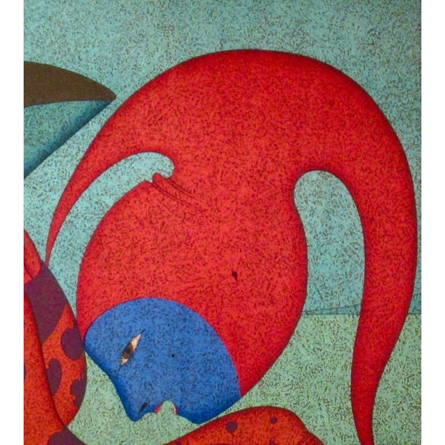 Mihail Chemiakin Flying Head C. 1990 Original Print For Sale - Image 4 of 7