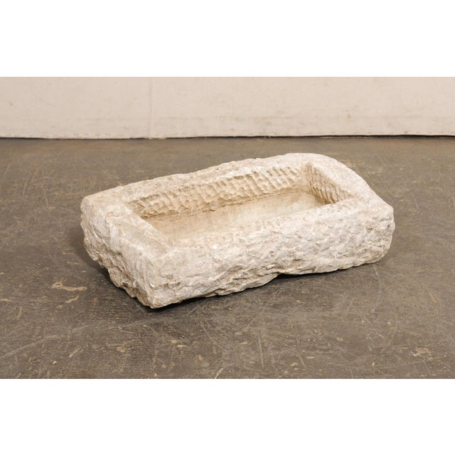 Antique Spanish Carved-Stone Basin For Sale - Image 9 of 10