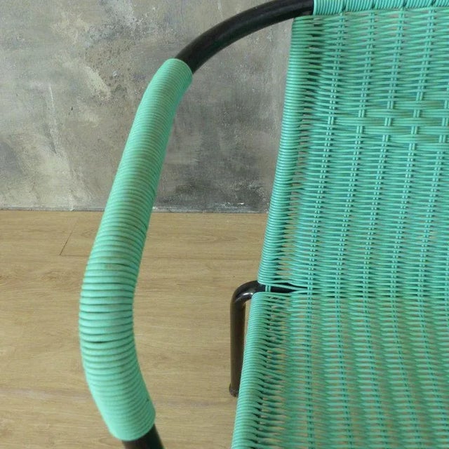 Vintage Green Bench & Chairs, 1960s, Set of 3 For Sale - Image 14 of 18