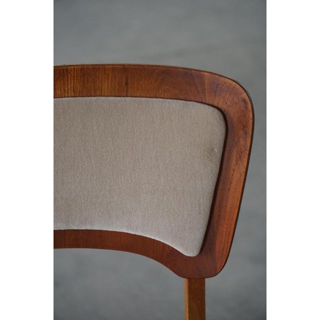 Mid-Century Danish Dining Chairs in Oak, Teak and Mohair, 1960s, Set of 6 For Sale - Image 18 of 18