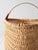 Vintage Wicker Buttocks Basket With Floral Trim For Sale - Image 10 of 17