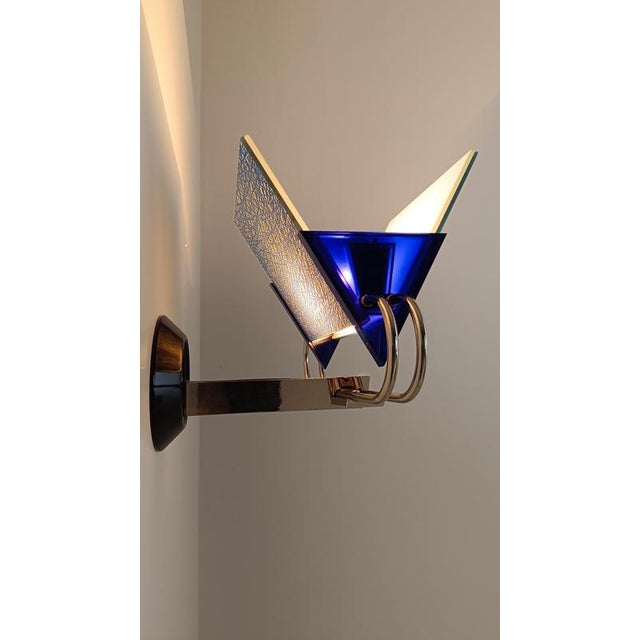 Italian Post Modern Sconce attributed to Perry A. King & S. Mirand for Arteluce, 1980s For Sale - Image 16 of 18
