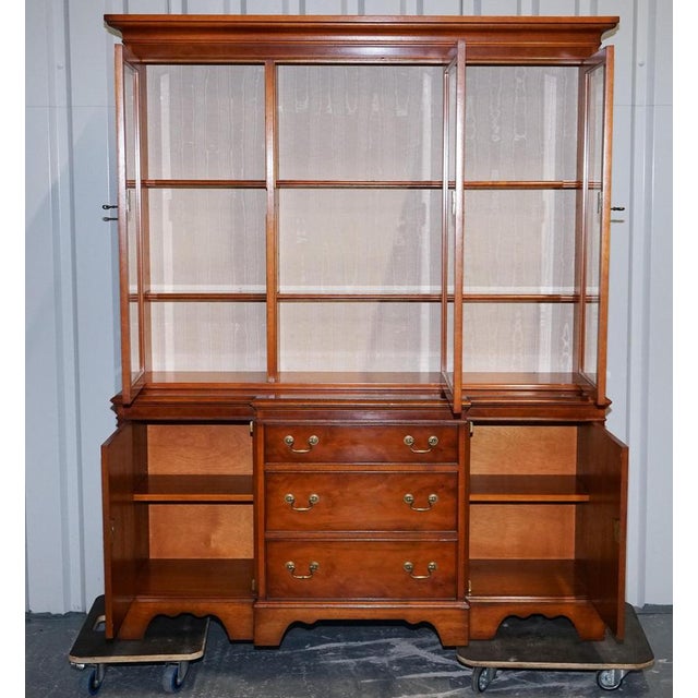 Vintage Yew Wood Display Cabinet from Bradley England For Sale - Image 10 of 18