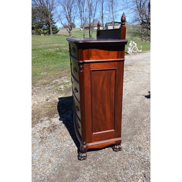 Antique Victorian Mahogany Chest of Drawers W Claw Feet and Six Drawers 1930s For Sale - Image 14 of 18